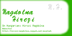 magdolna hirczi business card